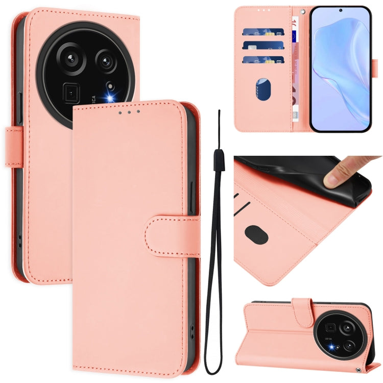 Skin Feel Solid Color Leather Phone Case with Lanyard, For Sharp Aquos Sense9, For Sharp Aquos R9 Pro SH-54E