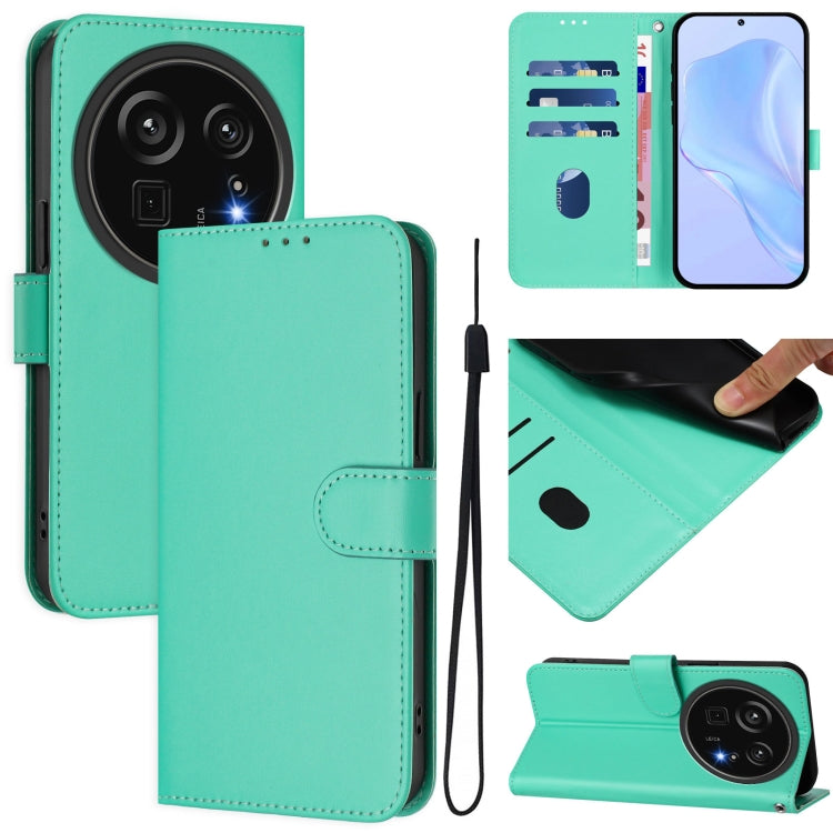 Skin Feel Solid Color Leather Phone Case with Lanyard, For Sharp Aquos Sense9, For Sharp Aquos R9 Pro SH-54E