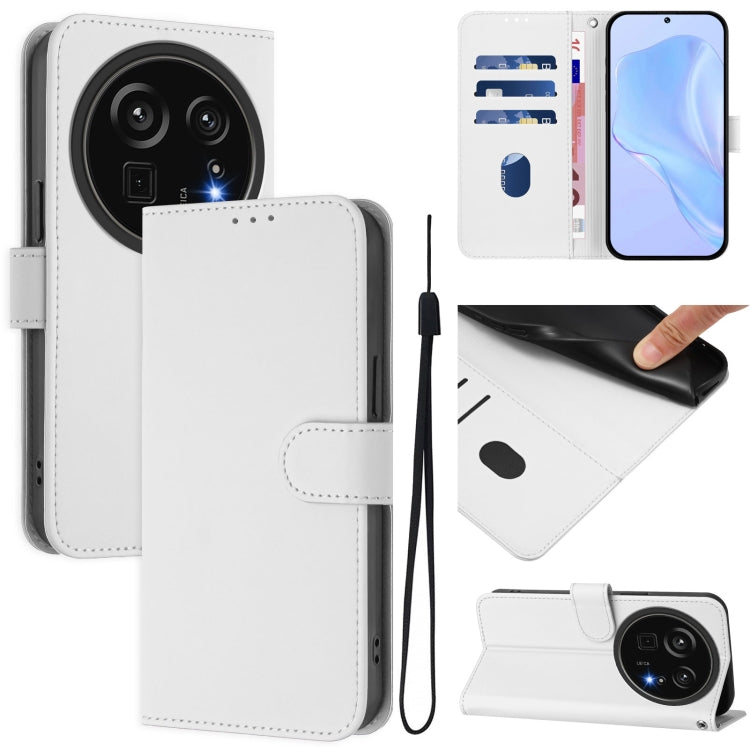 Skin Feel Solid Color Leather Phone Case with Lanyard, For Sharp Aquos Sense9, For Sharp Aquos R9 Pro SH-54E