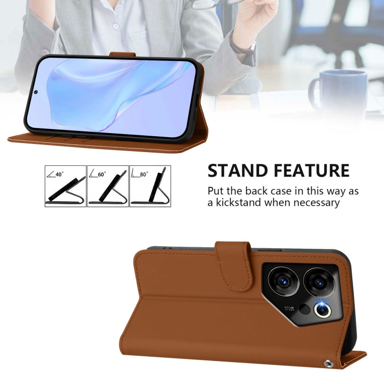 Skin Feel Solid Color Leather Phone Case with Lanyard, For Tecno Camon 20 Premier 5G, For Tecno Camon 20 Pro 5G