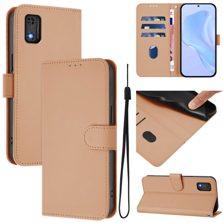 Skin Feel Solid Color Leather Phone Case with Lanyard, For Tecno Spark 20 Pro 5G, For Tecno Pop 6C