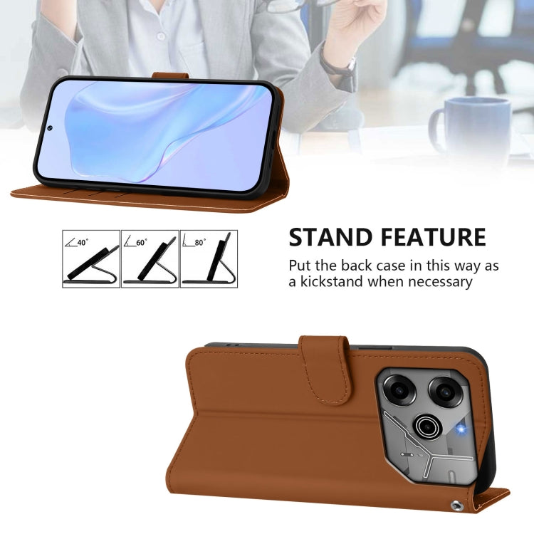 Skin Feel Solid Color Leather Phone Case with Lanyard, For Tecno Spark 6 Go / Go 2021, For Tecno Camon 15
