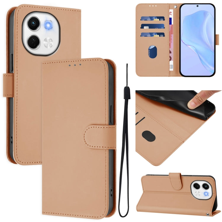 Skin Feel Solid Color Leather Phone Case with Lanyard, For Tecno Spark 30 5G / Pova 6 Neo 5G, For Tecno Spark Go 1