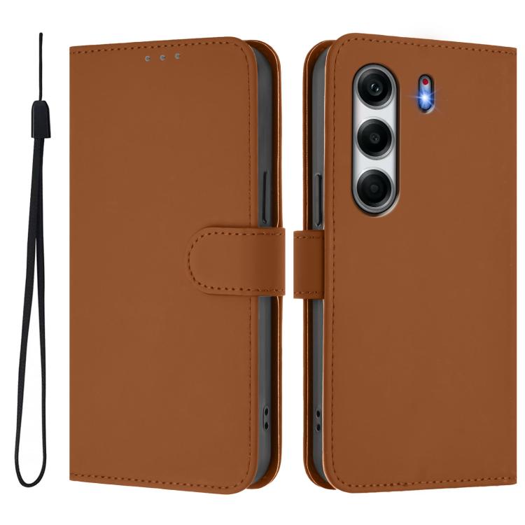 Skin Feel Solid Color Leather Phone Case with Lanyard, For Tecno Camon 40 Pro 4G, For Tecno Camon 40 Premier