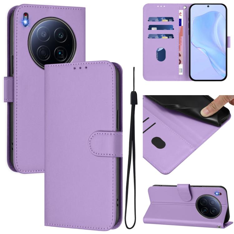 Skin Feel Solid Color Leather Phone Case with Lanyard, For Tecno Camon 40 Pro 4G, For Tecno Camon 40 Premier