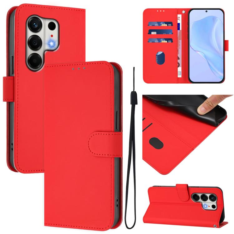 Skin Feel Solid Color Leather Phone Case with Lanyard, For Tecno Camon 50 Pro 4G, For Tecno Camon 50 4G / CN5