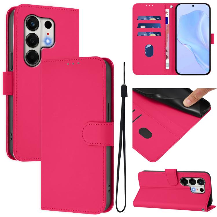 Skin Feel Solid Color Leather Phone Case with Lanyard, For Tecno Camon 50 Pro 4G, For Tecno Camon 50 4G / CN5