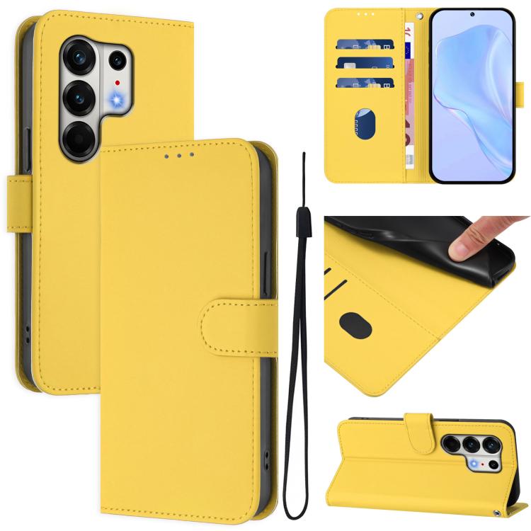 Skin Feel Solid Color Leather Phone Case with Lanyard, For Tecno Camon 50 Pro 4G, For Tecno Camon 50 4G / CN5