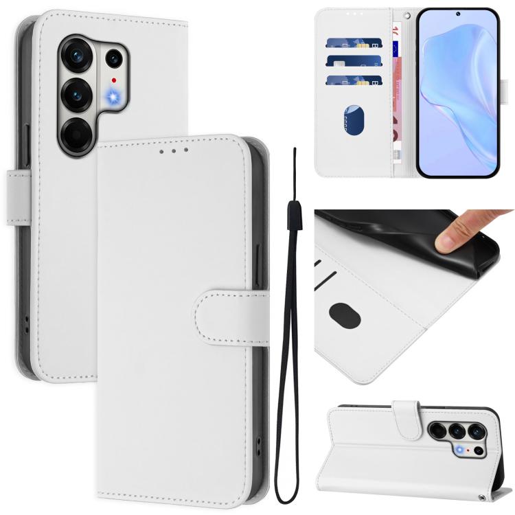 Skin Feel Solid Color Leather Phone Case with Lanyard, For Tecno Camon 50 Pro 4G, For Tecno Camon 50 4G / CN5