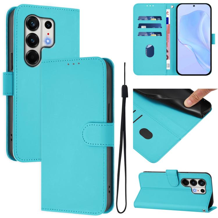 Skin Feel Solid Color Leather Phone Case with Lanyard, For Tecno Camon 50 Pro 4G, For Tecno Camon 50 4G / CN5