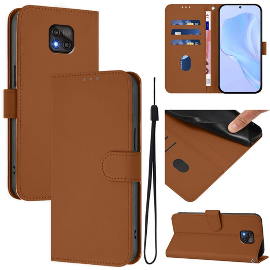 Skin Feel Solid Color Leather Phone Case with Lanyard, For Motorola Moto G Power 2021, For Motorola Moto G Play 2021