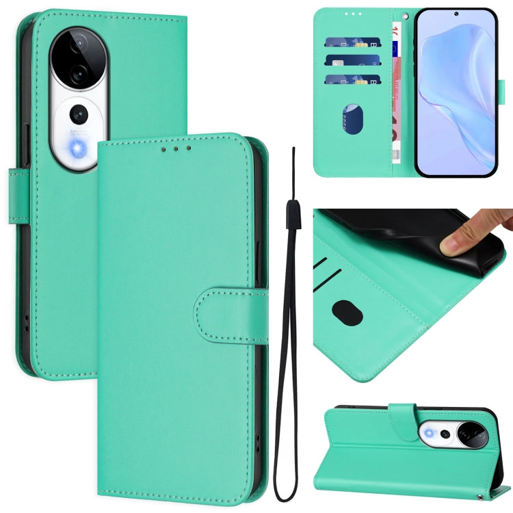 Skin Feel Solid Color Leather Phone Case with Lanyard, For vivo V40 Lite 5G / V30E 5G Global, For vivo S19 Pro