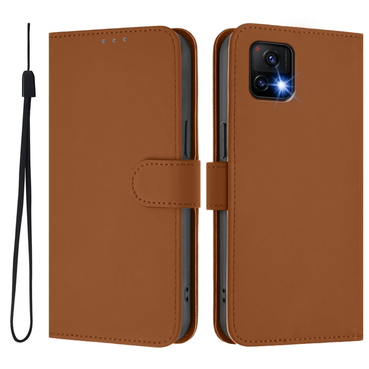 Skin Feel Solid Color Leather Phone Case with Lanyard, For vivo Y52S 5G / iQOO U3 / Y31S 5G, For vivo Y70S