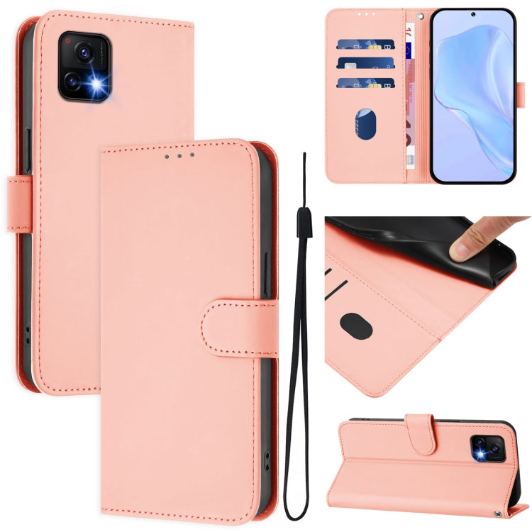 Skin Feel Solid Color Leather Phone Case with Lanyard, For vivo Y52S 5G / iQOO U3 / Y31S 5G, For vivo Y70S