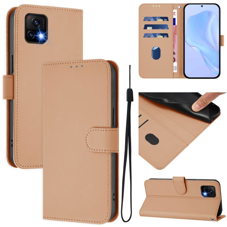 Skin Feel Solid Color Leather Phone Case with Lanyard, For vivo Y52S 5G / iQOO U3 / Y31S 5G, For vivo Y70S
