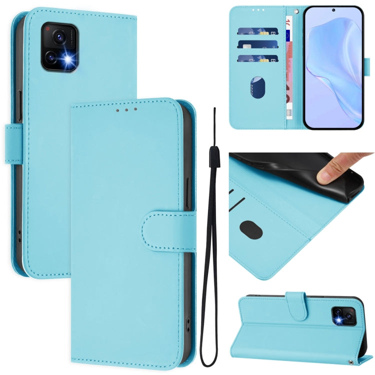 Skin Feel Solid Color Leather Phone Case with Lanyard, For vivo Y52S 5G / iQOO U3 / Y31S 5G, For vivo Y70S