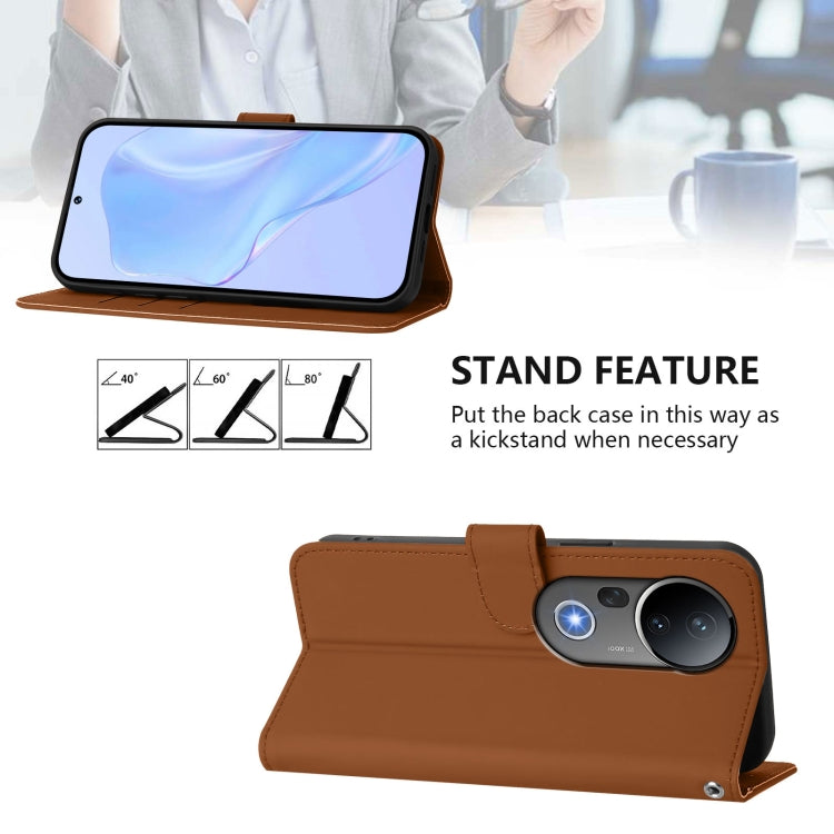 Skin Feel Solid Color Leather Phone Case with Lanyard, For vivo S20 Pro, For vivo Y300