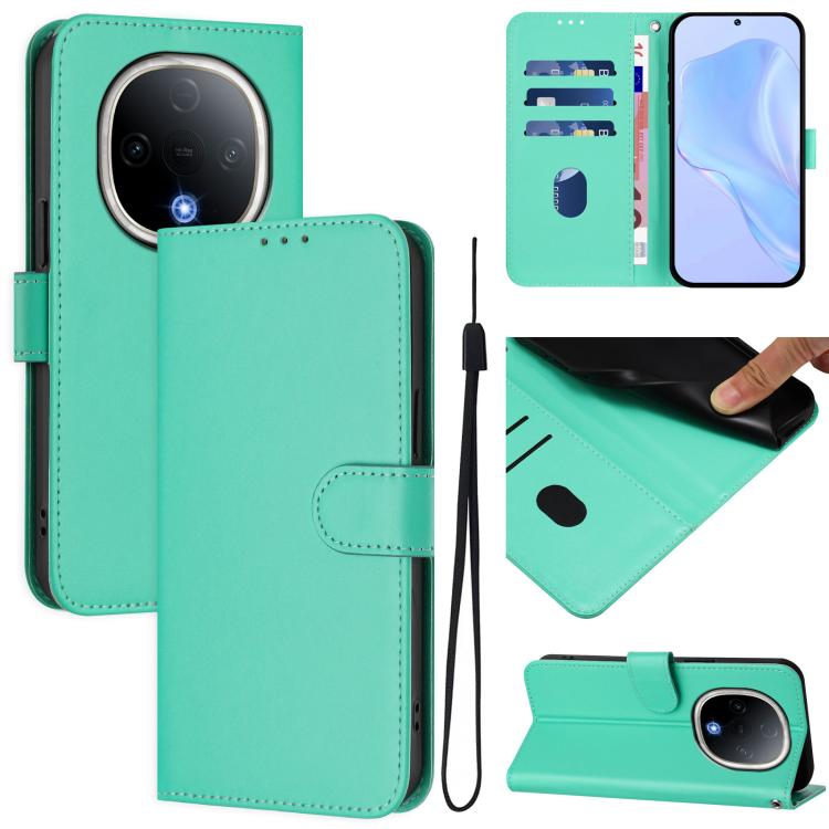 Skin Feel Solid Color Leather Phone Case with Lanyard, For vivo S20 Pro, For vivo Y300
