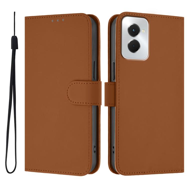 Skin Feel Solid Color Leather Phone Case with Lanyard, For vivo Y29S 5G / Y04 4G Global, For vivo Y29 4G Global