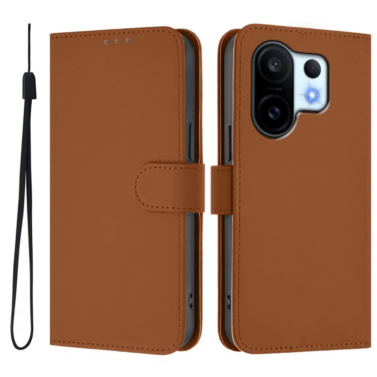 Skin Feel Solid Color Leather Phone Case with Lanyard, For vivo S30 Pro mini, For vivo S30