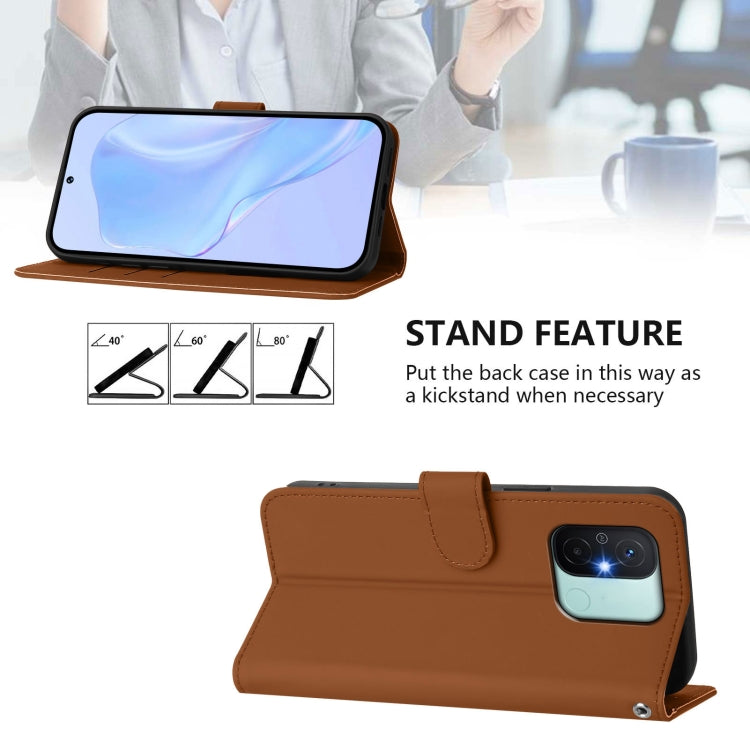 Skin Feel Solid Color Leather Phone Case with Lanyard, For Redmi 12C / 11A, For Redmi 10 5G / Note 11E 5G