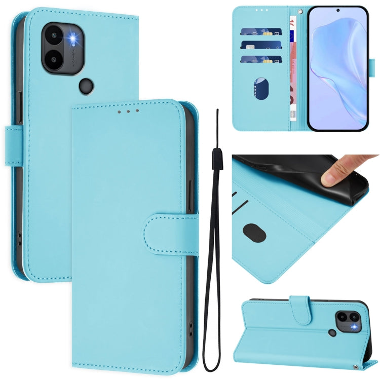 Skin Feel Solid Color Leather Phone Case with Lanyard, For Redmi Note 11 4G Global, For Redmi A1+ 4G / A2+