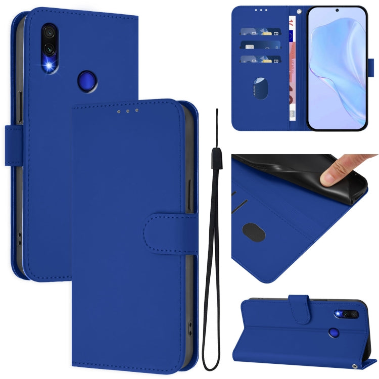 Skin Feel Solid Color Leather Phone Case with Lanyard, For Redmi Note 8 Pro, For Redmi Note 7 / 7 Pro / 7S