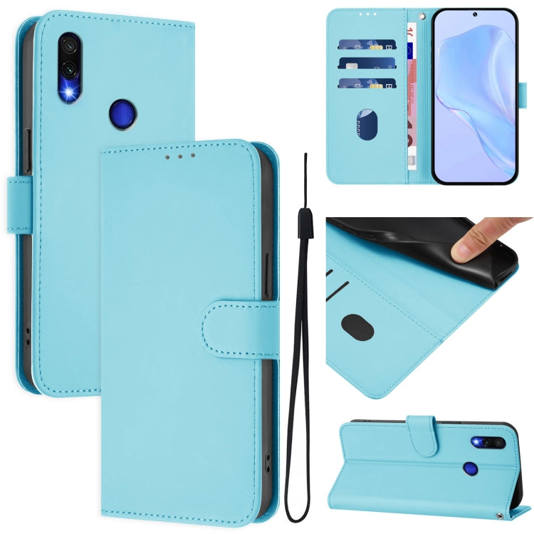 Skin Feel Solid Color Leather Phone Case with Lanyard, For Redmi Note 8 Pro, For Redmi Note 7 / 7 Pro / 7S