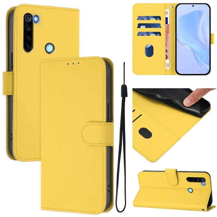 Skin Feel Solid Color Leather Phone Case with Lanyard, For Redmi Note 9 4G Global / 10X 4G, For Redmi Note 8