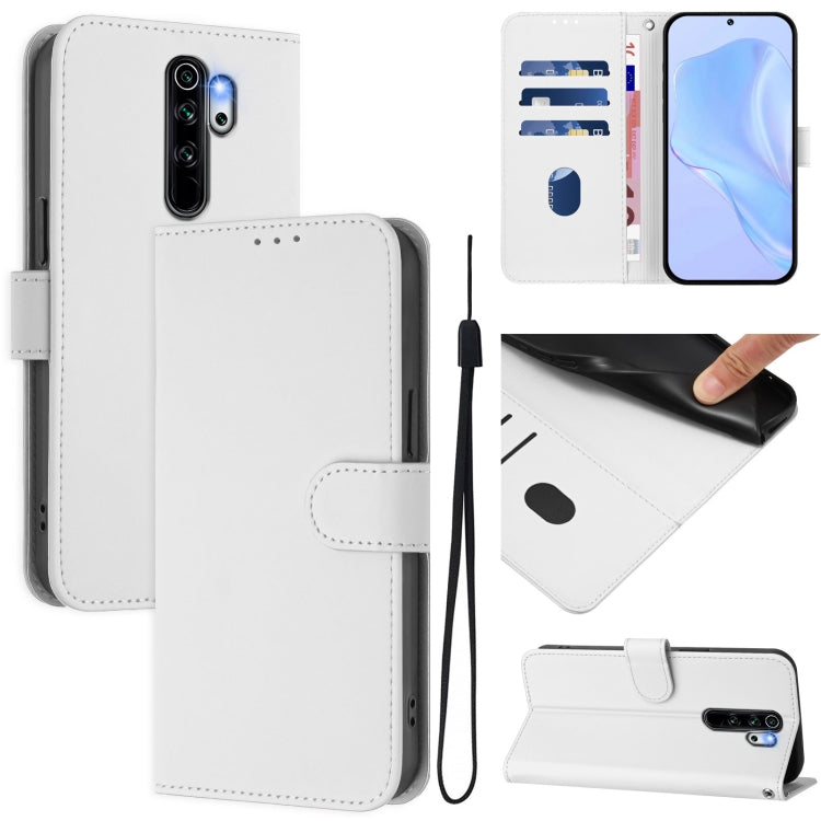 Skin Feel Solid Color Leather Phone Case with Lanyard, For Redmi Note 8 Pro, For Redmi Note 7 / 7 Pro / 7S