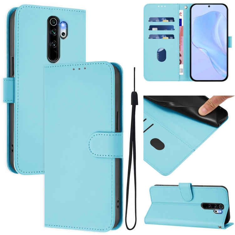 Skin Feel Solid Color Leather Phone Case with Lanyard, For Redmi Note 8 Pro, For Redmi Note 7 / 7 Pro / 7S