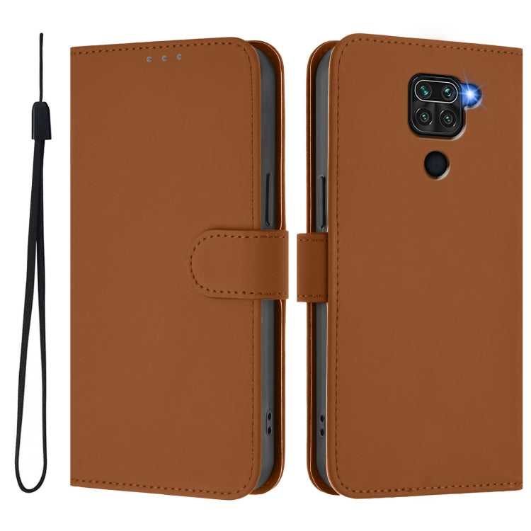 Skin Feel Solid Color Leather Phone Case with Lanyard, For Redmi Note 9 4G Global / 10X 4G, For Redmi Note 8
