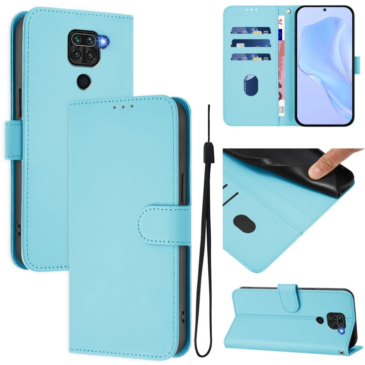 Skin Feel Solid Color Leather Phone Case with Lanyard, For Redmi Note 9 4G Global / 10X 4G, For Redmi Note 8