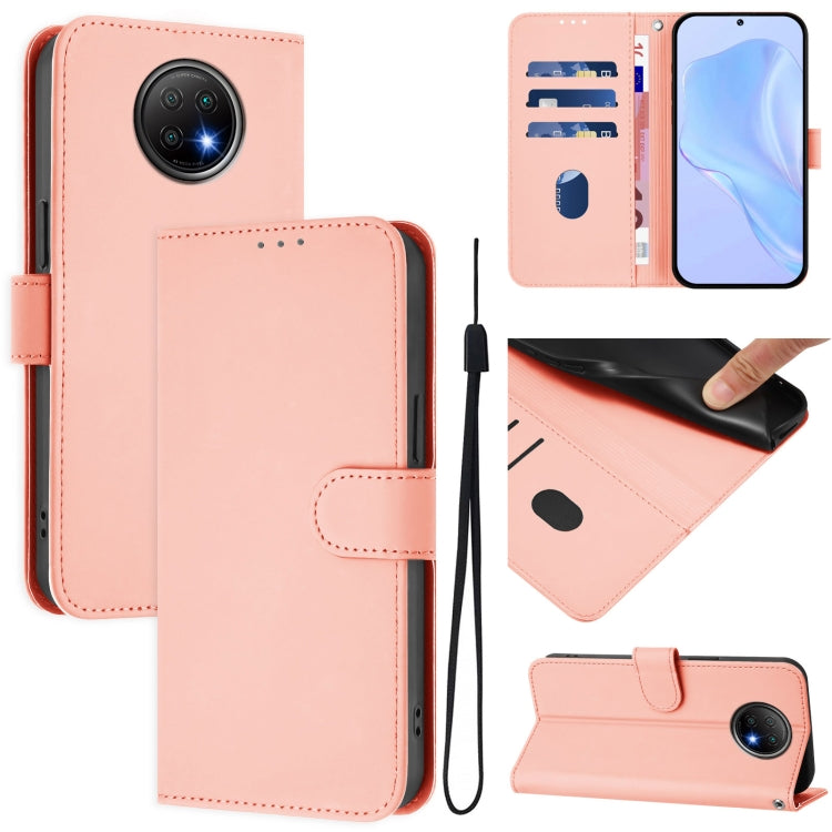 Skin Feel Solid Color Leather Phone Case with Lanyard, For Redmi 9 Power / 9T Global, For Redmi Note 9T Global