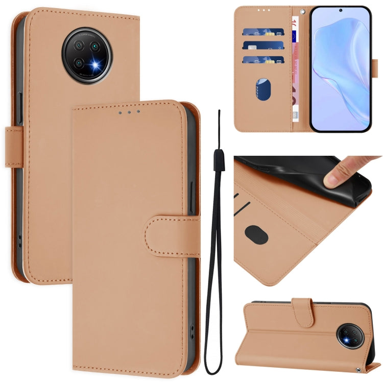 Skin Feel Solid Color Leather Phone Case with Lanyard, For Redmi 9 Power / 9T Global, For Redmi Note 9T Global