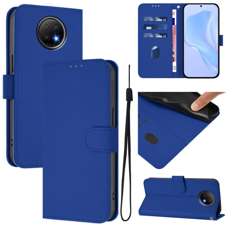 Skin Feel Solid Color Leather Phone Case with Lanyard, For Redmi 9 Power / 9T Global, For Redmi Note 9T Global