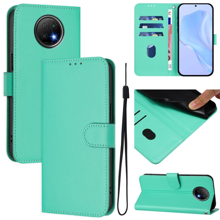 Skin Feel Solid Color Leather Phone Case with Lanyard, For Redmi 9 Power / 9T Global, For Redmi Note 9T Global