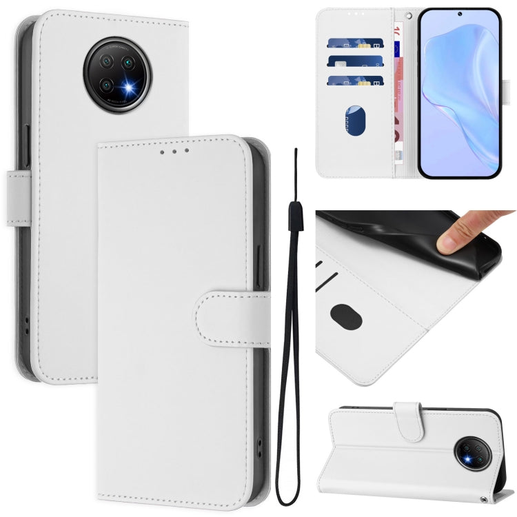 Skin Feel Solid Color Leather Phone Case with Lanyard, For Redmi 9 Power / 9T Global, For Redmi Note 9T Global
