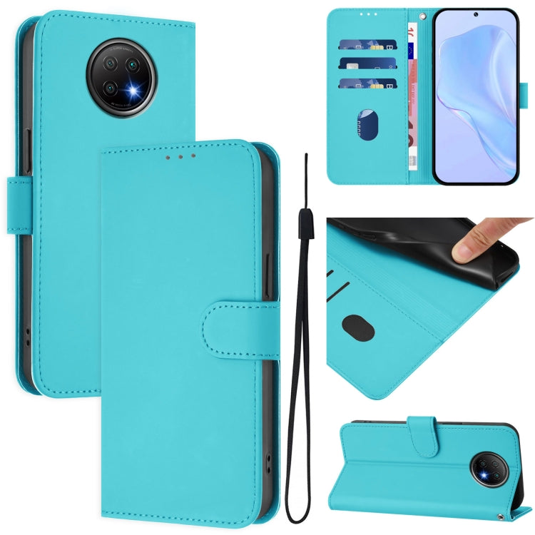 Skin Feel Solid Color Leather Phone Case with Lanyard, For Redmi 9 Power / 9T Global, For Redmi Note 9T Global