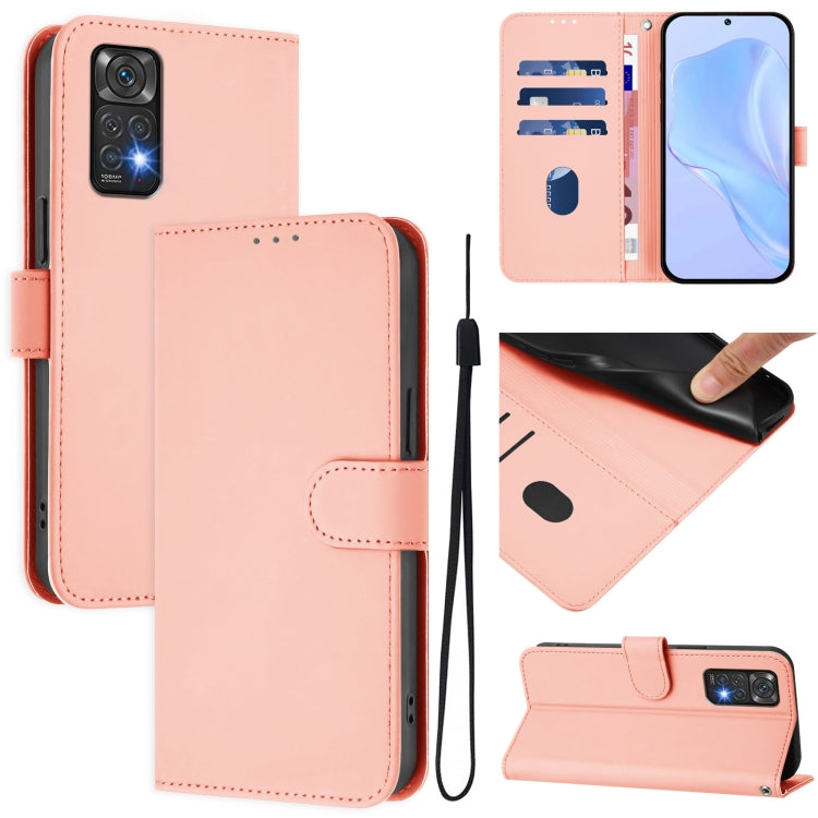 Skin Feel Solid Color Leather Phone Case with Lanyard, For Redmi Note 11 4G Global, For Redmi A1+ 4G / A2+