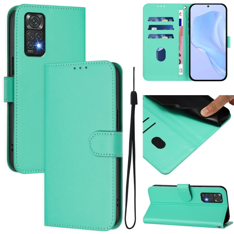 Skin Feel Solid Color Leather Phone Case with Lanyard, For Redmi Note 11 4G Global, For Redmi A1+ 4G / A2+