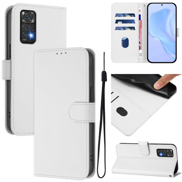Skin Feel Solid Color Leather Phone Case with Lanyard, For Redmi Note 11 4G Global, For Redmi A1+ 4G / A2+