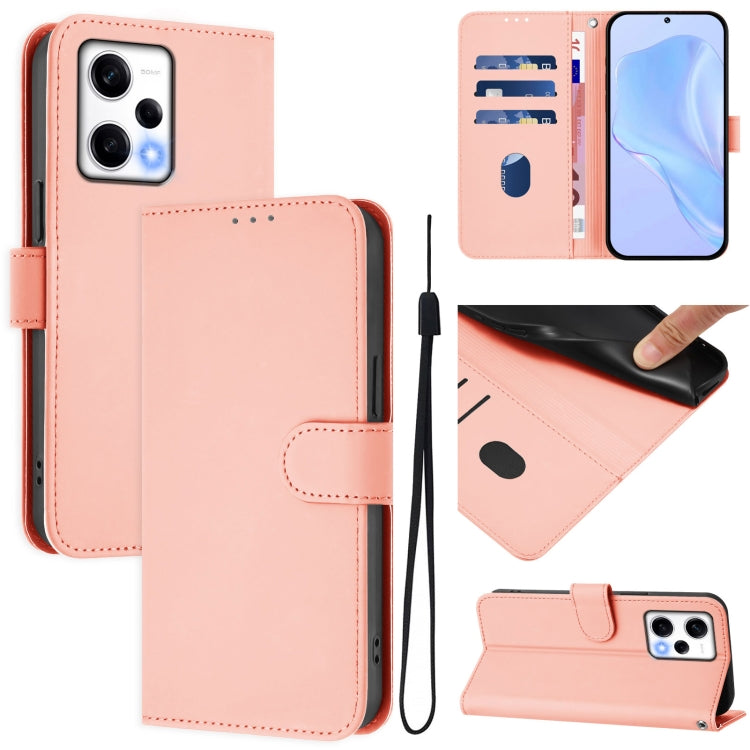 Skin Feel Solid Color Leather Phone Case with Lanyard, For Redmi A1 4G Global / A2 4G, For Redmi Note 12 Explorer