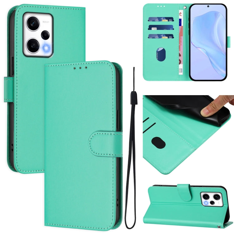 Skin Feel Solid Color Leather Phone Case with Lanyard, For Redmi A1 4G Global / A2 4G, For Redmi Note 12 Explorer