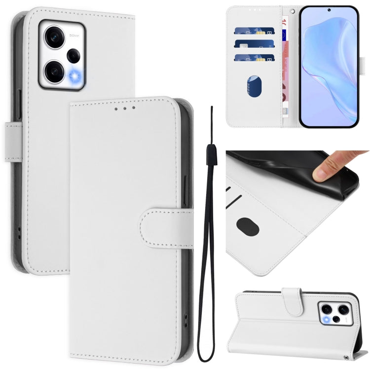 Skin Feel Solid Color Leather Phone Case with Lanyard, For Redmi A1 4G Global / A2 4G, For Redmi Note 12 Explorer