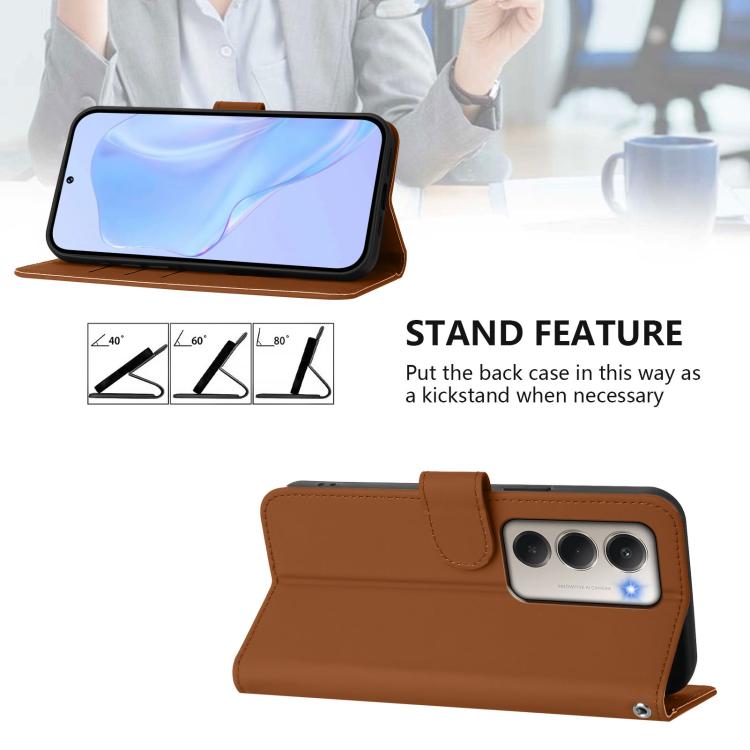 Skin Feel Solid Color Leather Phone Case with Lanyard, For Redmi 15 5G / 4G EU 171mm, For Redmi Note 14 4G EU 164.84mm