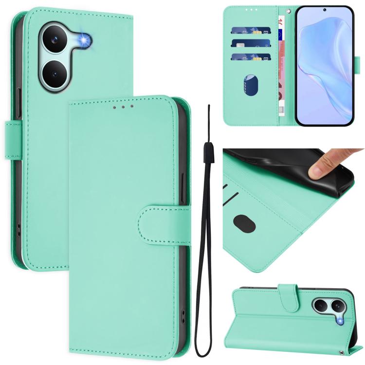 Skin Feel Solid Color Leather Phone Case with Lanyard, For Redmi Turbo 5 Max 5G/Poco X8 Pro Max 5G, For Redmi Turbo 5 5G Global/Poco X8 Pro 5G