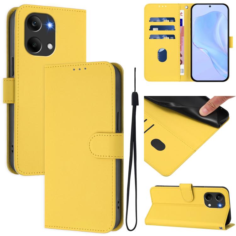 Skin Feel Solid Color Leather Phone Case with Lanyard, For Redmi Turbo 5 Max 5G/Poco X8 Pro Max 5G, For Redmi Turbo 5 5G Global/Poco X8 Pro 5G