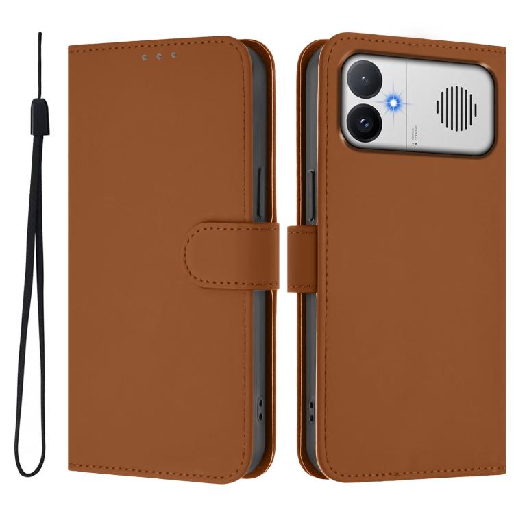 Skin Feel Solid Color Leather Phone Case with Lanyard, For Redmi A5 4G 171.8mm/A7 4G 171.8mm, For Redmi K90 Max 5G