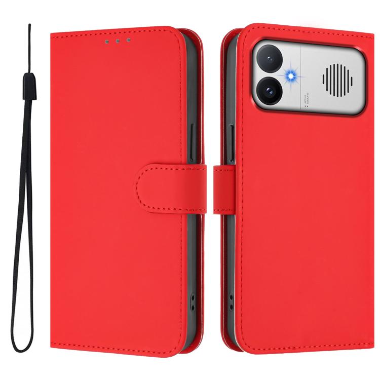 Skin Feel Solid Color Leather Phone Case with Lanyard, For Redmi A5 4G 171.8mm/A7 4G 171.8mm, For Redmi K90 Max 5G